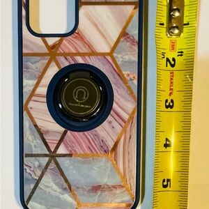 iPhone 12 Pro or 12 Magnetic Phone Ring Case with Stand - Blue and Gold. NWT